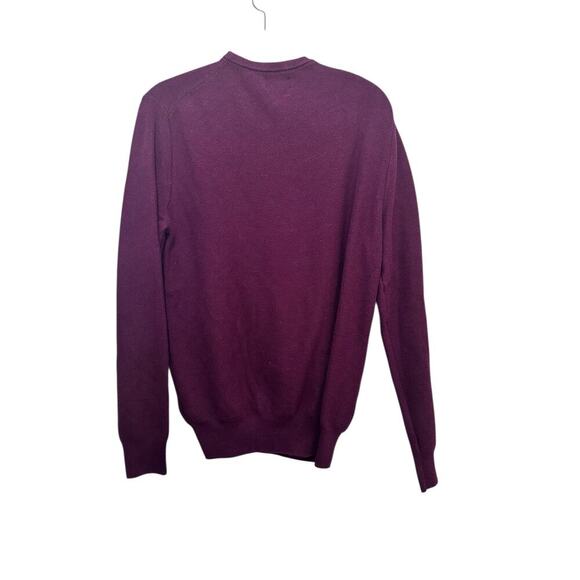 Vintage Polo Ralph Lauren Men's Burgundy 100% Cotton Crew Neck Sweater Size M - Picture 2 of 4